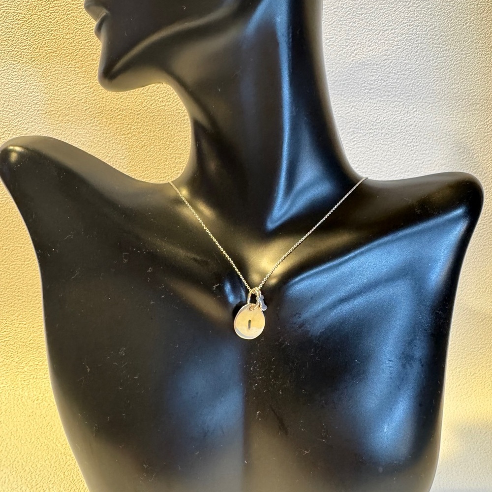 Silver “I” Inital Pendant Necklace